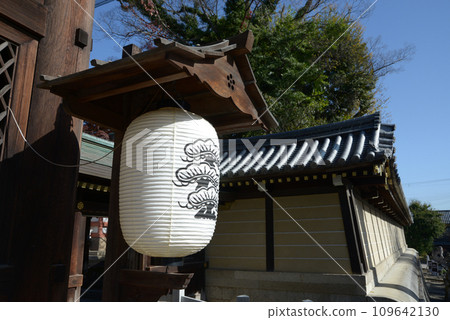 Kitano Tenmangu Shrine lantern at the tower gate Kamigyo Ward, Kyoto City 109642130