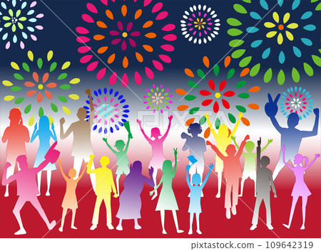 Supporters cheering on a sports tournament held in Paris, France. 109642319