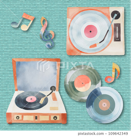 retro record player retro record player 109642349