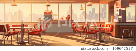 Classic American retro cafe 109642557