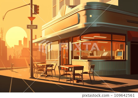 Classic American retro cafe Classic American retro cafe 109642561