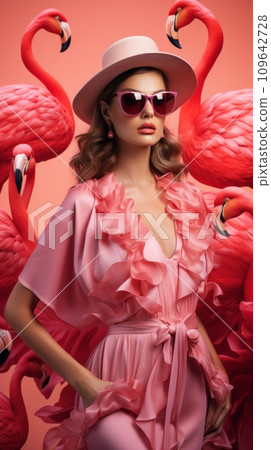 Exotic bird and high fashion 109642728