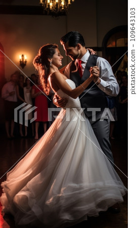 First dance of the bride and groom First dance of the bride and groom 109643103