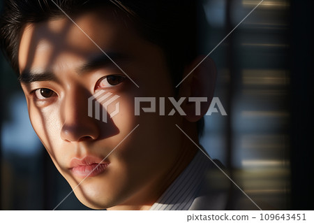 Businessman looking with a serious expression AI image Businessman looking with a serious expression AI image 109643451