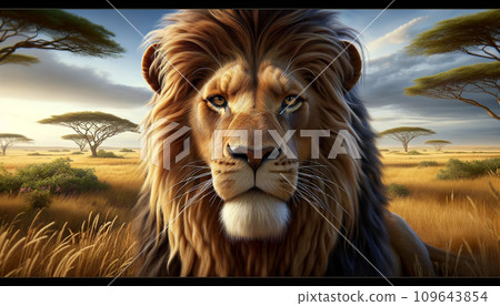 Powerful AI image of a lion Powerful AI image of a lion 109643854