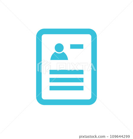 Contract cv employment icon, job symbol 109644299