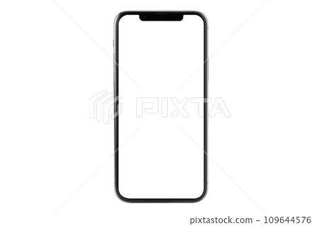 Smartphone mockup | White screen/white background 109644576