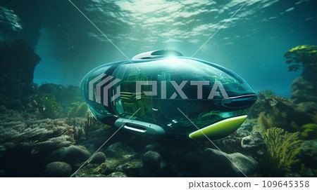 探索海底的潛水艇和水下軟機器人 探索海底的潛水艇和水下軟機器人 109645358