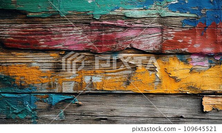 colorful vintage wood 109645521