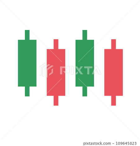 燭台圖。技術分析圖表。向量。 109645823