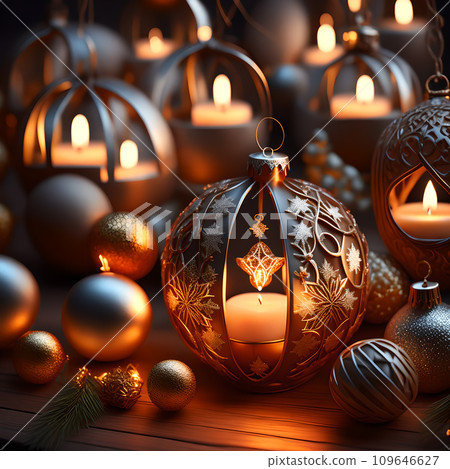 Candlelit Atmosphere christmas red wallpaper 109646627