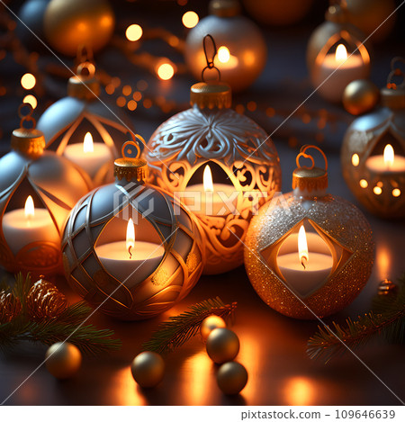 Candlelit Atmosphere christmas red wallpaper 109646639