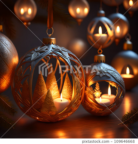 Candlelit Atmosphere christmas red wallpaper 109646668