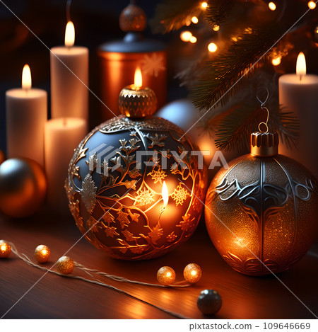 Candlelit Atmosphere christmas red wallpaper 109646669
