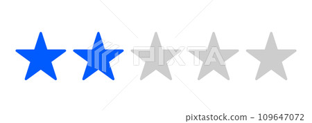 簡單的藍色兩星標記 109647072