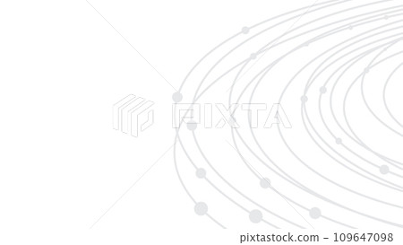 Technology abstract background. Abstract geometric background. Connected circles. Network of circles. 109647098