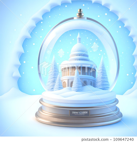 Christmas snow globe snowflakes soft blue white color wallpaper Christmas snow globe snowflakes soft blue white color wallpaper 109647240