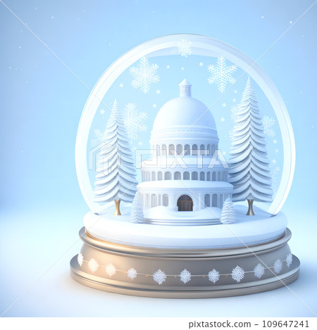 Christmas snow globe snowflakes soft blue white color wallpaper Christmas snow globe snowflakes soft blue white color wallpaper 109647241