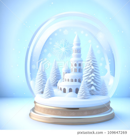 Christmas snow globe snowflakes soft blue white color wallpaper Christmas snow globe snowflakes soft blue white color wallpaper 109647269