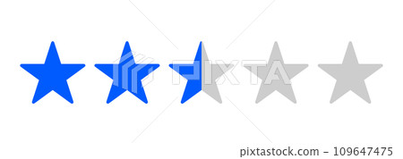 簡單藍色2.5星標 109647475
