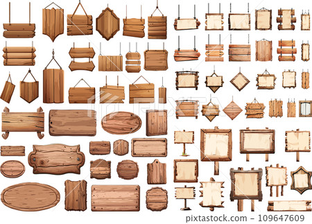 ：木製懸掛標誌插圖集 109647609