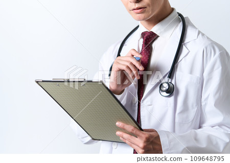 Doctor with medical record Doctor with medical record 109648795
