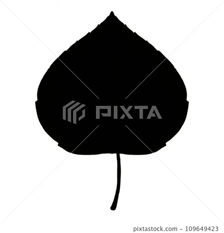 楊樹葉剪影圖 109649423