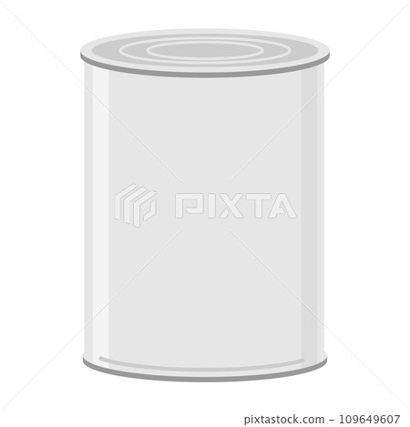 Illustration of a can with copy space without logo or illustration. Vector illustration. Illustration of a can with copy space without logo or illustration. Vector illustration. 109649607