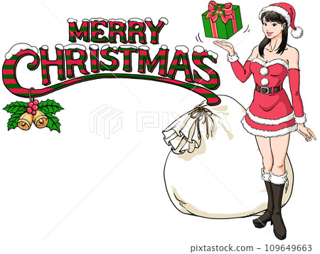 聖誕快樂年輕女子扮演 Santa_Boots 109649663