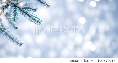 winter blurred background, holiday festive background. Widescreen backdrop. wide banner, copy space winter blurred background, holiday festive background. Widescreen backdrop. wide banner, copy space 109650042