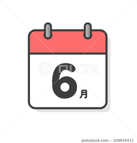 Simple June calendar icon - image material for monthly events and schedules Simple June calendar icon - image material for monthly events and schedules 109650411