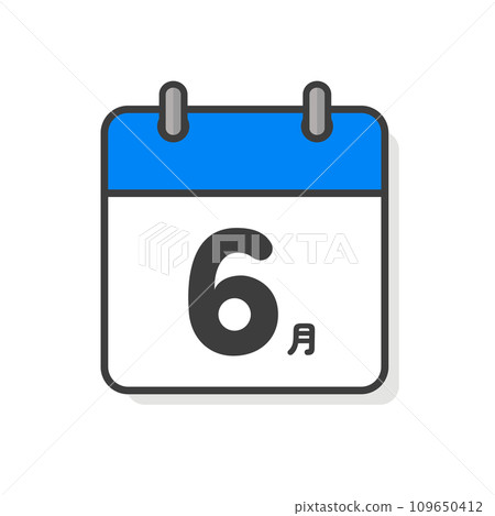 Simple June calendar icon - image material for monthly events and schedules Simple June calendar icon - image material for monthly events and schedules 109650412