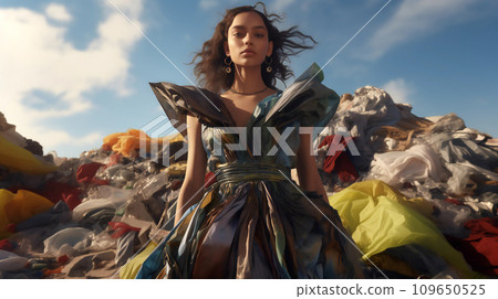 "Sustainable Elegance: Upcycled Fashion for the Environment" <Image Generation AI> 109650525