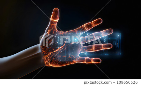 "Sense of the Future: Art and Innovation with Holographic Touch" <Image Generation AI> 109650526