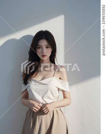 白色的一塊女人 109650892