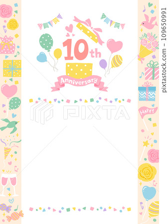 Cute anniversary event illustration frame birthday/anniversary/event 109650991