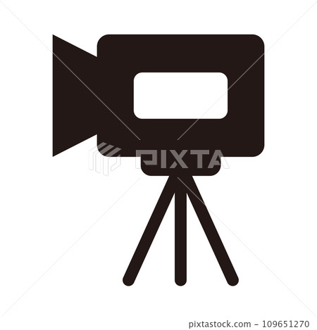 像相機一樣的單色圖標 109651270