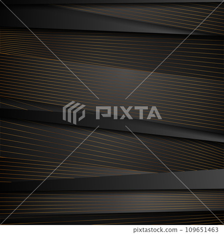Black stripes and golden lines abstract corporate background Black stripes and golden lines abstract corporate background 109651463