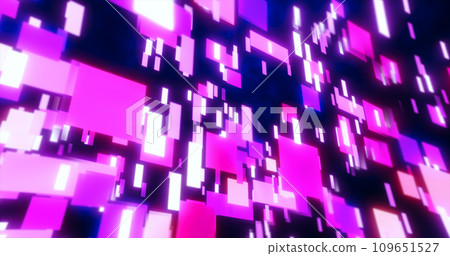 Purple and blue energy squares and rectangles particles magic glowing hi-tech futuristic abstract background Purple and blue energy squares and rectangles particles magic glowing hi-tech futuristic abstract background 109651527