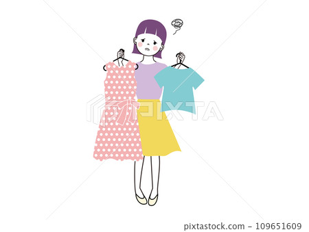 時尚迷失：一個很難決定什麼樣的衣服適合自己的女人 109651609