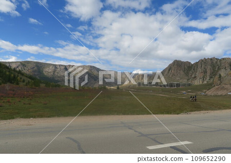 Terelj National Park in autumn 109652290