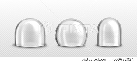 Glass hemisphere transparent dome. 109652824