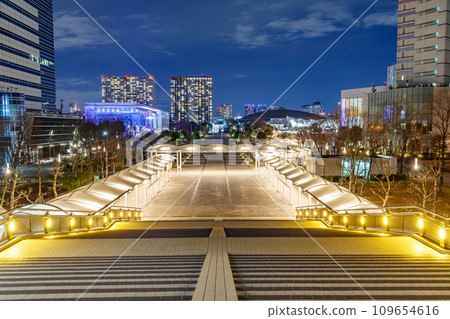 【東京的都會景觀】有明周邊的都會夜景(國際展示場站) 【東京的都會景觀】有明周邊的都會夜景(國際展示場站) 109654616