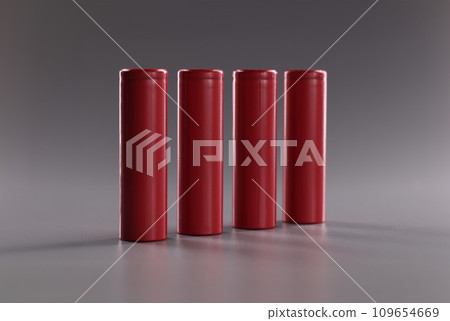 Set of four rechargeable batteries, lithium battery, important power source 109654669