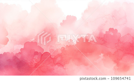 Watercolor style background material: gentle pale pink and red Watercolor style background material: gentle pale pink and red 109654741
