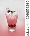 Image of strawberry drink in pink. Berry smoothie. milkshake. Ice cream and cherries on top 2 Image of strawberry drink in pink. Berry smoothie. milkshake. Ice cream and cherries on top 2 109654869