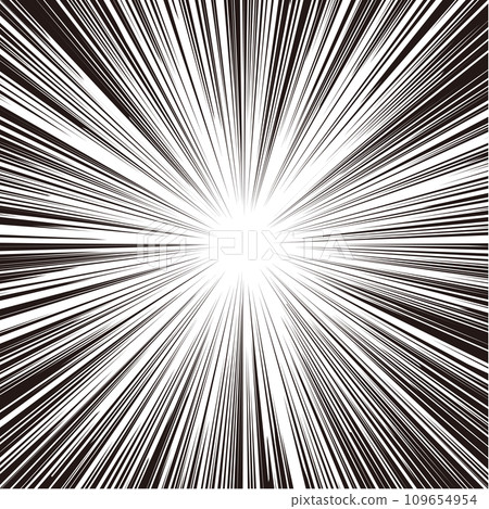Fine concentration lines in the center [square] Manga comic effect 109654954