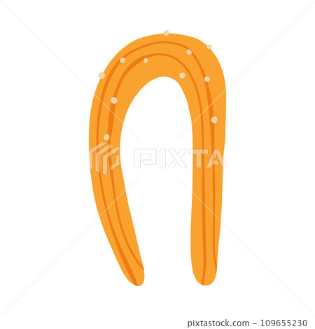 Churros . Mexican snack. Hand drawn flat vector illustration. 109655230