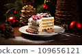 christmas round shortcake 109656121