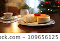 christmas round cheesecake 109656125